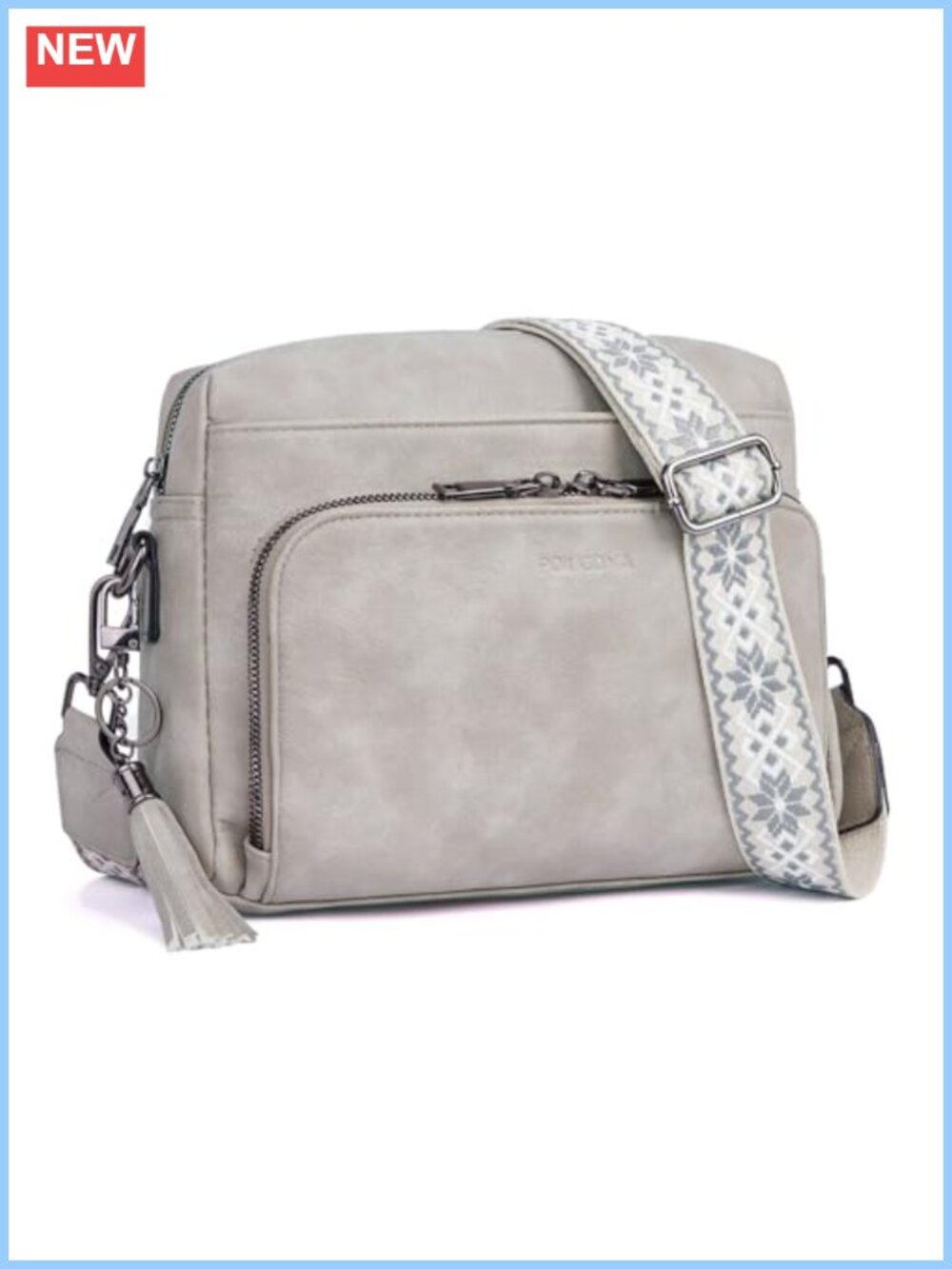 Vegan Leather Crossbody Bag RFID Wallet Travel Purse